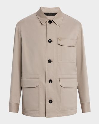 Brioni Men & apos;s Cotton and Wool Work Jacket