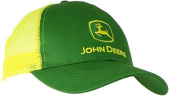 John Deere Mens Logo Contrast Mesh Back Core Baseball Cap, Yellow, One Size