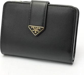 Prada Black Leather Wallet (Bi-Fold) (Pre-Owned)