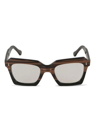 Kàdor Kallima geometric-frame glasses - Brown