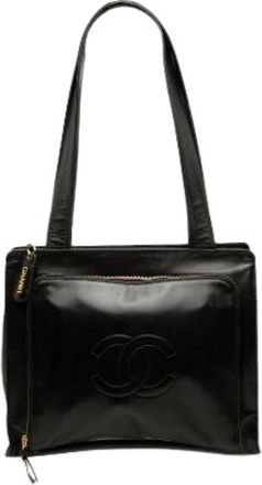 Chanel Pre-owned Vintage Tote Bag - Dames - Vintage Schoudertas - Zwart - ONE Size - Leer - Vintage