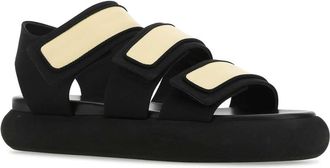 Neous Womens Octans Sandal Black Fabric Calf