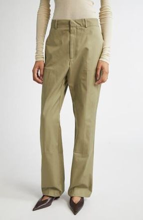 Bite Studios Worker Organic Cotton Patch Pants in Lime at Nordstrom Rack, Size 12 Us / 44 Eu