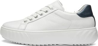 Ara Monaco Vrijetijds Leren Sneakers - Dames - Sneakers - Wit - 40 EU - Leer - Schoenen