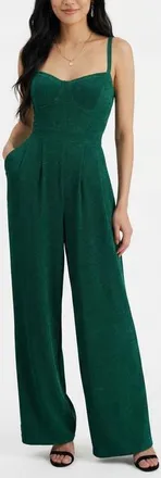 Rachel Roy Serena Sleeveless Corset Jumpsuit in Fir Green at Nordstrom, Size X-Large