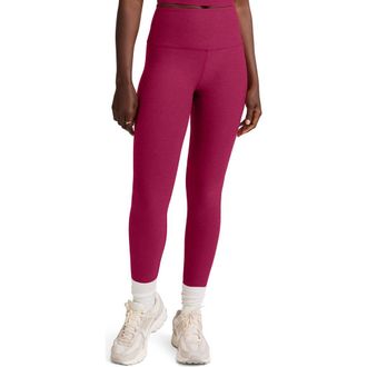 Beyond Yoga Caught in the Midi High Waist Leggings in Sangria Heather at Nordstrom, Size X-Large