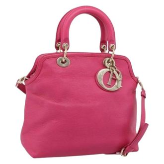 Dior Pre-owned Hand Bag - Dames - Pre-owned - Roze - Maat: ONE Size Leer