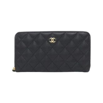 Chanel Pre-owned Wallets, female, Black, Size: ONE SIZE Pre-owned Long wallet (bi-fold)