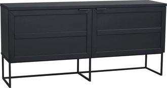 Rowico Sideboard Everett Black 160 x 75 cm - gebeizte Eiche