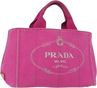 Prada Pre-owned Tote Bags, female, Pink, Size: ONE SIZE Pre-owned Vintage Tote Bag