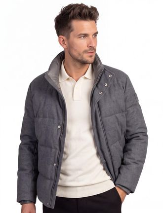 HUGO BOSS Boss Black premium down winterjas grijs