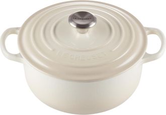 LE CREUSET Cocotte Redonda Le Creuset Signature 22cm Meringue Hierro Fundido