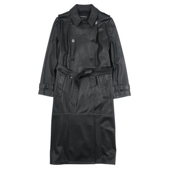 Emporio Armani Trench Coats, female, Black, Size: L Trench Coats