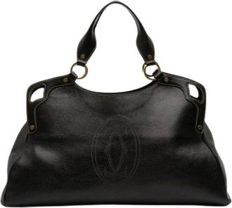 Cartier Pre-owned Handbags, female, Black, Size: ONE SIZE Pre-owned The Marcello Satchel