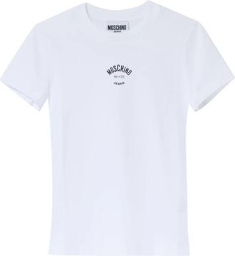 Moschino T-shirt Logo Nuovo - Dames - T-shirts - Wit - S - Katoen - Tops