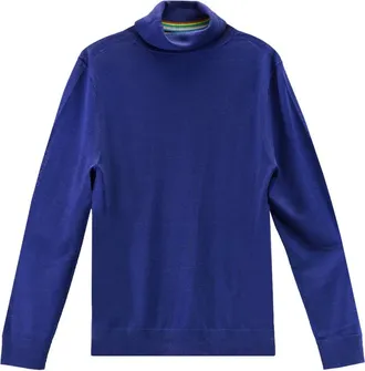 Paul Smith Dolcevita Merinos Extrafine - Heren - Coltruien - Blauw - S - Wol - Truien & Vesten