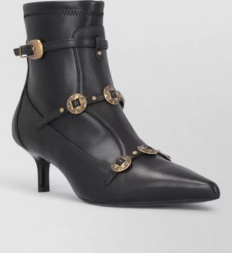 Pinko leather gloria 20 ankle boots