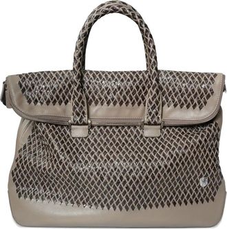 Lardini calfskin-alligator leather tote bag - women - Alligator Leather/CALFSKIN - One Size - Grey