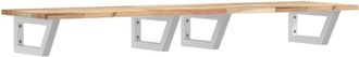 vidaXL Basin Shelf Wall Mounted Steel and Solid Wood Acacia vidaXL