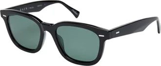 Raen Optics Mens Myles 53 Polarized Squared Sunglasses In Crystal Black Green