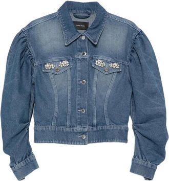 Simone Rocha Denim Shirts, female, Blue, Size: 2XS Denim Shirt