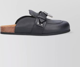 J.W.Anderson leather buckle detail flat sole mules