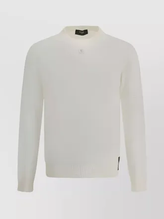 Fendi ff sweater with ribbed crew neck