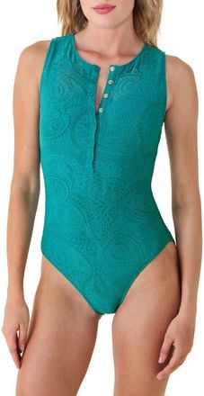 Andie Swim The Malibu One-Piece Swimsuit in Oasis at Nordstrom, Size X-Small