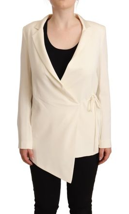 Patrizia Pepe Wrap Long Sleeves Viscose Blazer Womens Jacket (Pre-Owned)