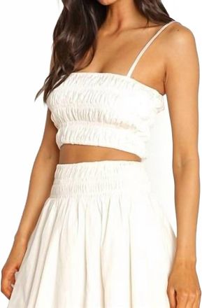 Faithfull The Brand Liya Crop Top In Plain Shell