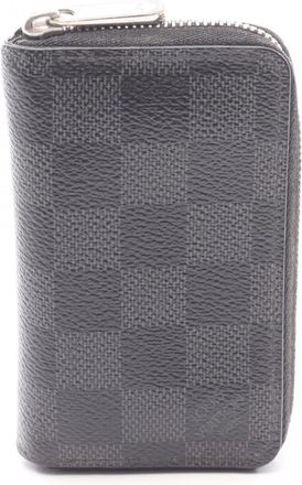 Louis Vuitton Damier Graphite Black Damier Graphite Pvc Coin Purse/Coin Case (Pre-Owned)