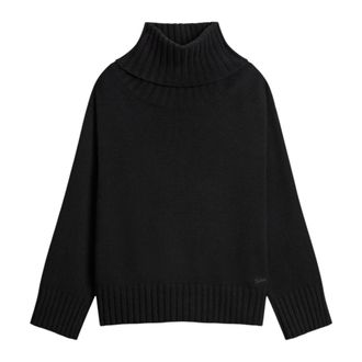 Woolrich 5GG Cozy Woll Turtleneck - Dames - Truien - Zwart - Maat: XS Wol