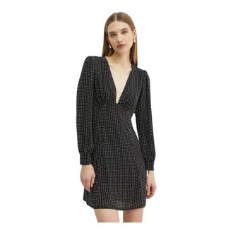 Michael Kors Dames, Jurken, Zwart, Maat: M Poliester