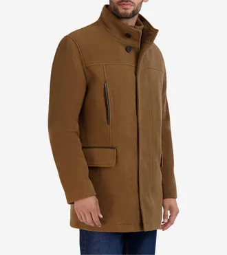 Cole Haan Mens All Weather Car Coat - Beige Size Small