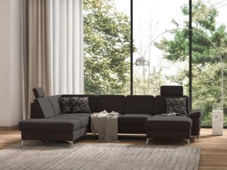 Sit&more Wohnlandschaft »Padua U-Form« inklusive Sitztiefenverstellung, Armteilfunktion und Federkern