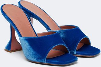 Amina Muaddi Lupita velvet mules