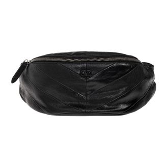 Valentino Garavani Borsa in Pelle con Logo - - Bags - Uomo - Nero - ONE SIZE