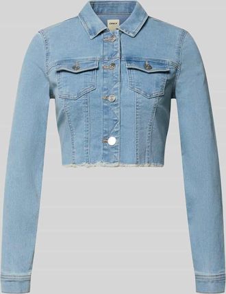 Only Slim Fit Jeansjacke aus Baumwoll-Mix Modell WONDER in Jeansblau, Gr&ouml;&szlig;e XL