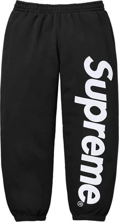 SUPREME Trainingsbroek met logopatch - Zwart