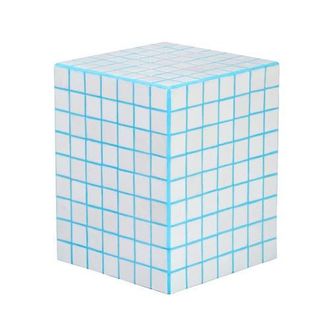 Jonathan Y Designs Callista 18 Modern Bohemian Ceramic Tiled Rectangle End Table in Neon Blue White at Nordstrom