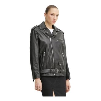 Liviana Conti Ramones Jacket - Dames - Leren en Su&egrave;de Jassen - Zwart - M - Katoen - Jassen