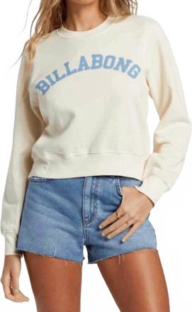 Billabong From Paradise Pullover Sweater In White Cap