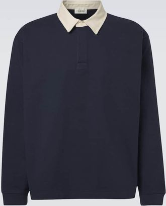 Frame Denim Cotton jersey polo sweater