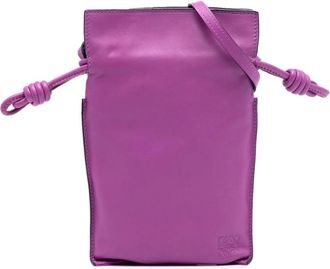 Loewe Pre-owned Cross Body Bags, female, Purple, Size: ONE SIZE Pre-owned Leather Phone Holder