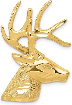 Diamond2Deal 14k Yellow Gold Laser Cut Deer Charm
