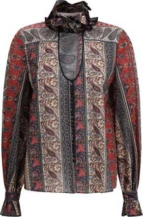 Valentino Garavani Camicia con stampa Voyage Imaginaire - Rosso