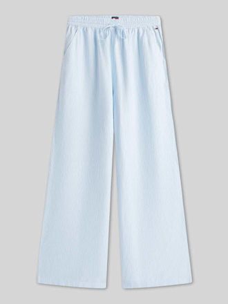 Tommy Jeans Weite Hose aus Leinen-Mix mit Tunnelzug in Hellblau, Gr&ouml;&szlig;e XS