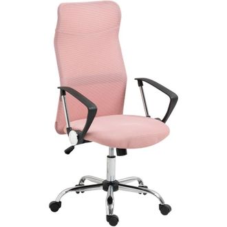 HOMCOM Homcom - Sedia da Ufficio Ergonomica Altezza Regolabile Schienale a Rete Rosa