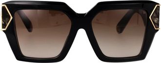 Philipp Plein Stijlvolle Zonnebril - Dames - Zonnebrillen - Zwart - 55 MM - Accessoires