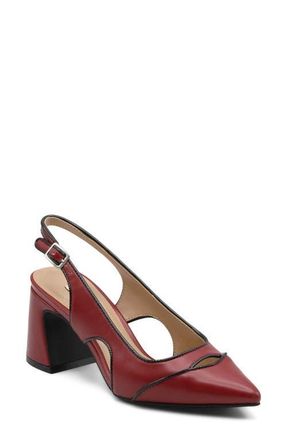 Charles by Charles David Anstead Slingback Pointed Toe Pump in Red/Black at Nordstrom, Size 6.5